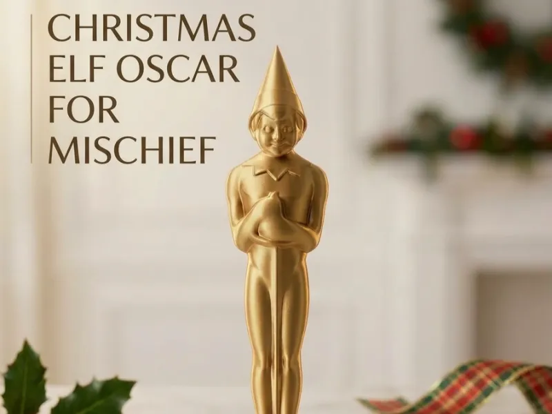 Christmas Elf Mischief Award Trophy