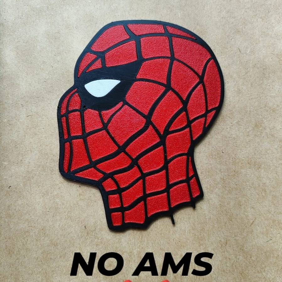 Spider-Man Mask - Multi-Part 3D Logo (Puzzle Style / No AMS)