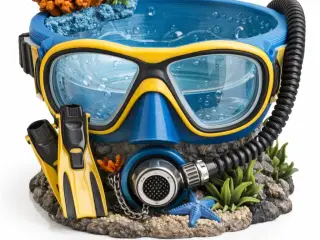 Scuba Diving Themed Bowl AI generated