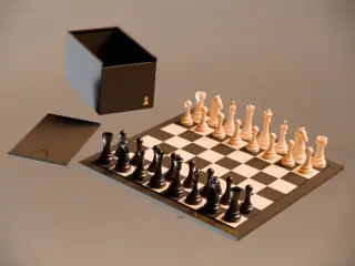Ajedrez Compacto 200mm Multicolor Chess Set STL 3MF