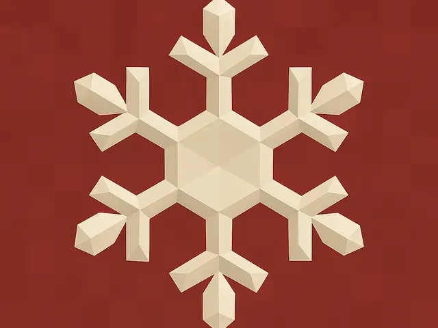 Low Poly Snowflake 3D Model