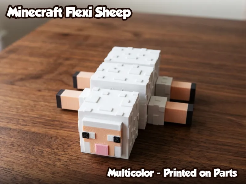 Minecraft Sheep Flexi - Multicolor - Parts