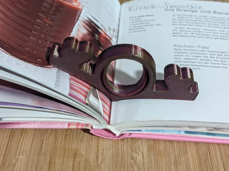 Suporte de Página de Livro Vertical, Conjunto de 8, Anel de Polegar com Junta Esférica