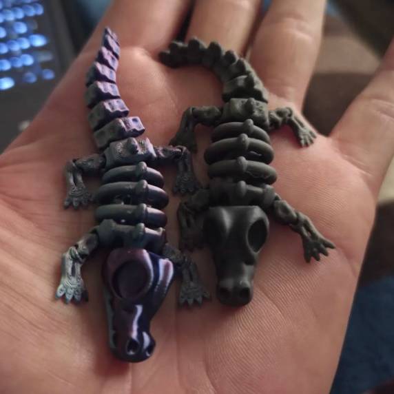 Articulated Skeleton Crocodile - Toys - PLA - 3D printed product - фото 3