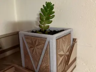 Square planter with inserts