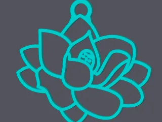 Magnolia Flower - Keychain v3