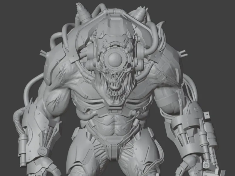 Cyberpunk Cyclops Cyber Demon Brute 3D