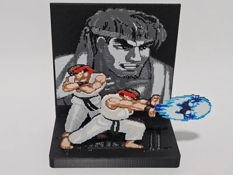 Figurine Pixel Art Ryu Street Fighter 2