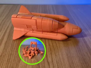 Rocket Puzzle – 21 Piece Interlocking Model