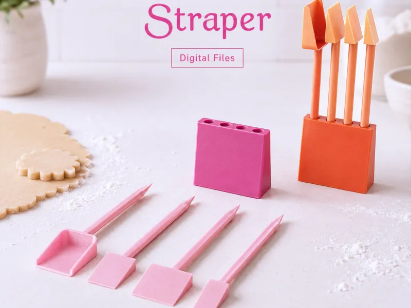 Ensemble d'outils de traçage et de raclage pour biscuits ; 4 pièces et plus anciens, outil pour biscuits 3D