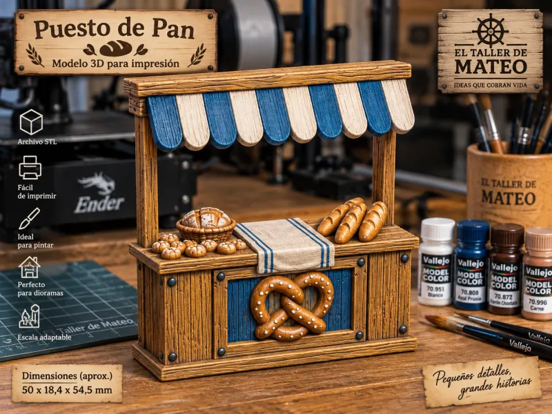 Bancarella del Pane – Miniatura per stampa 3D