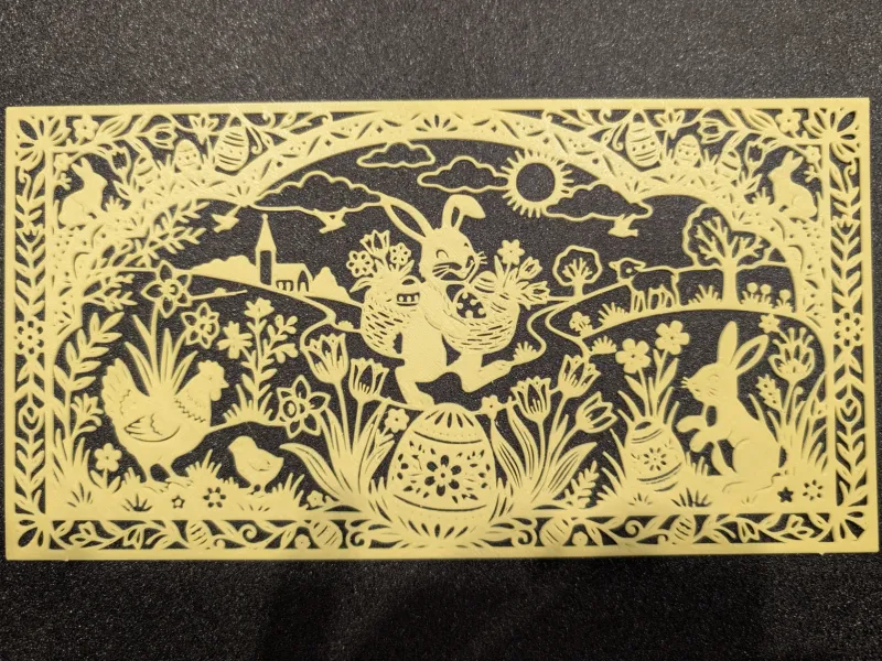 Arte de pared de Pascua, imagen de ventana, recorte de papel de un solo color