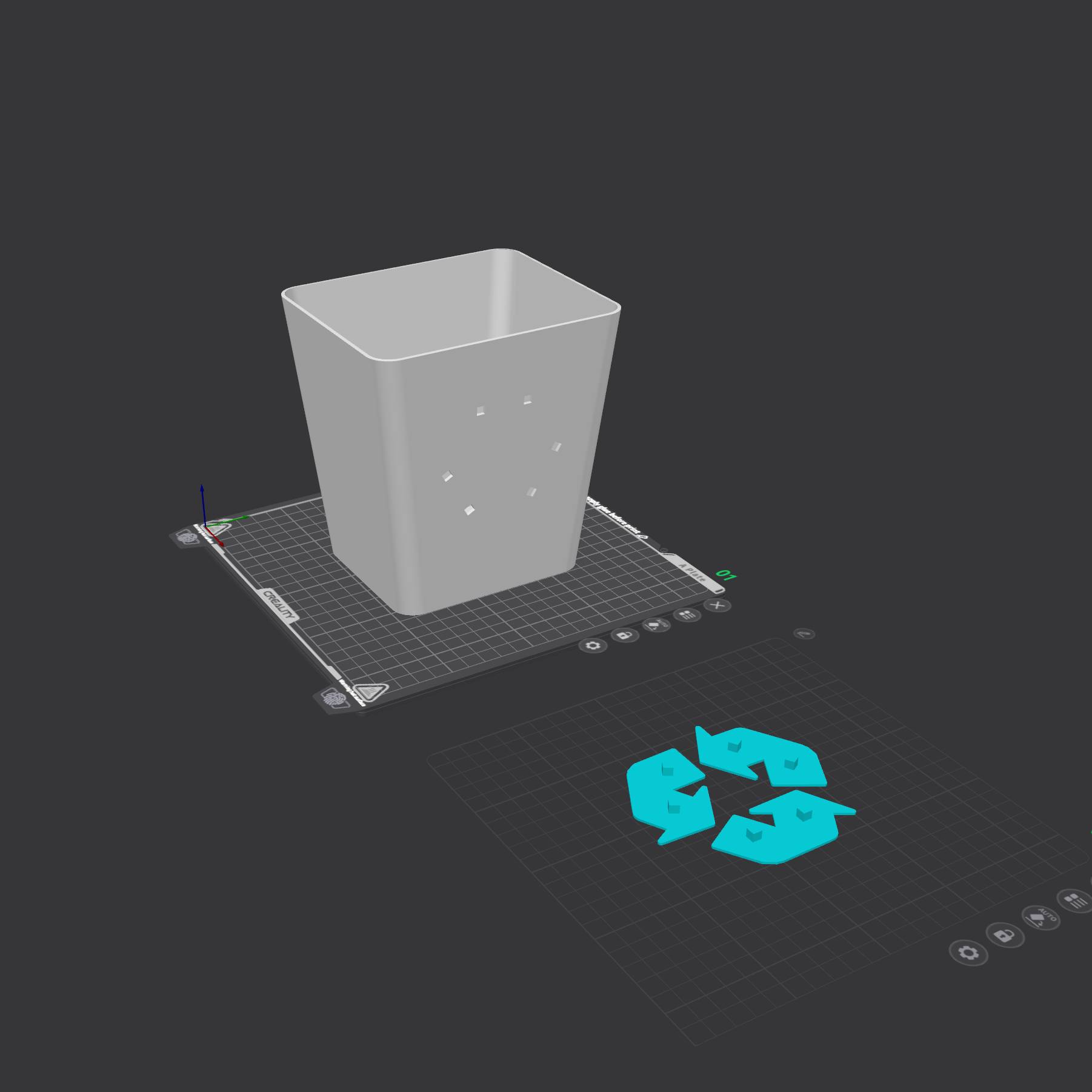 3d yazıcı baskı modelleri | 3MF | Windows-Inspired Dual-Color Recycle ...