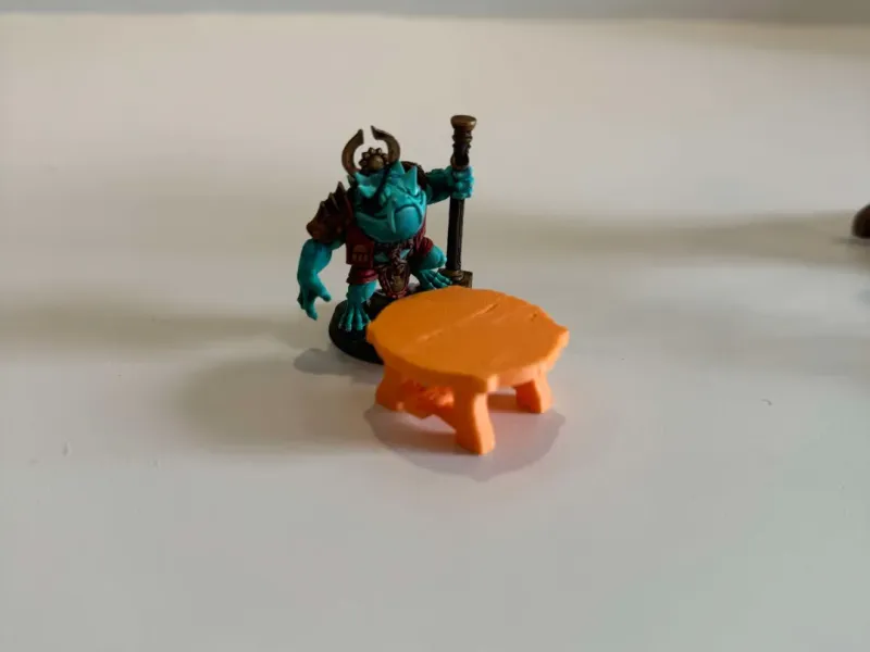 Round wooden table - DND prop