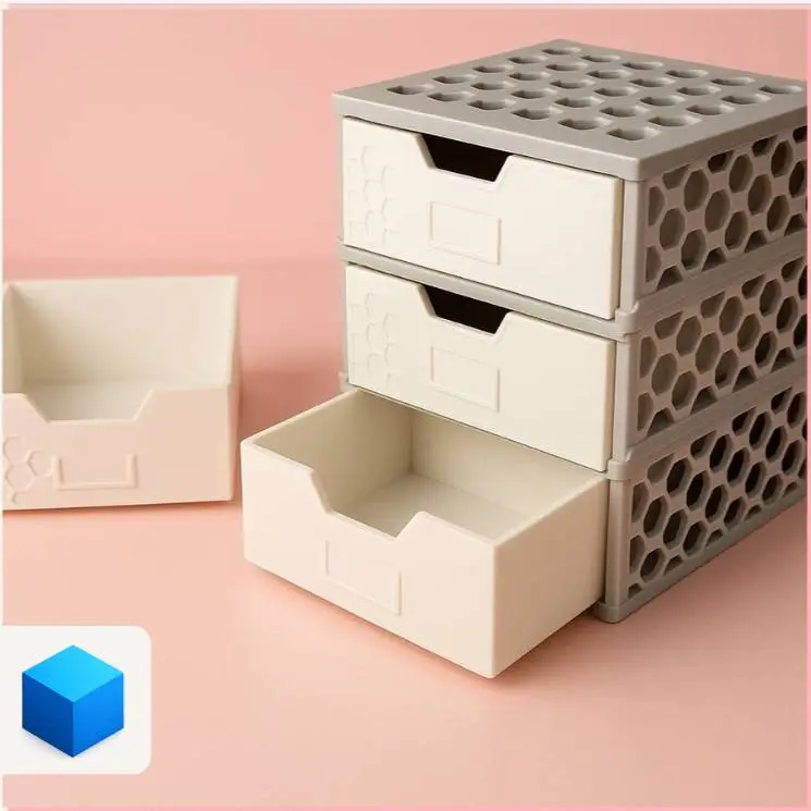 Drawer Box with hexagonal pattern