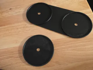 Temu Modular Couch with round black legs locking brackets