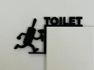 Funny Toilet Door Corner Decoration