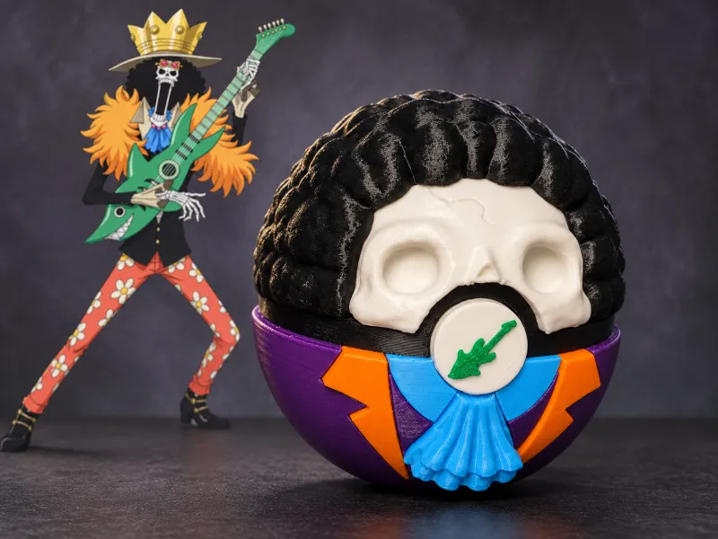 Brook Inspired Pokeball – A Soul King Catch