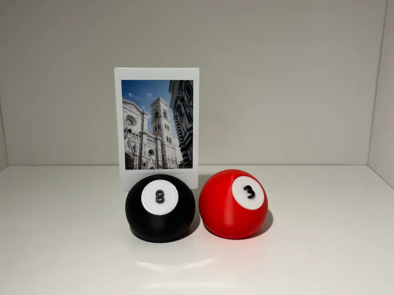 Billardkugel Polaroid Bildhalter