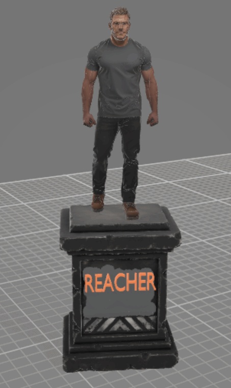 Jack Reacher 3D Printable Figurine & Display Diorama