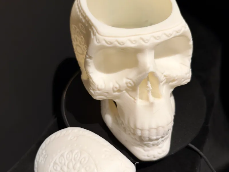 Day of the Dead Sugar Skull Dish with Lid