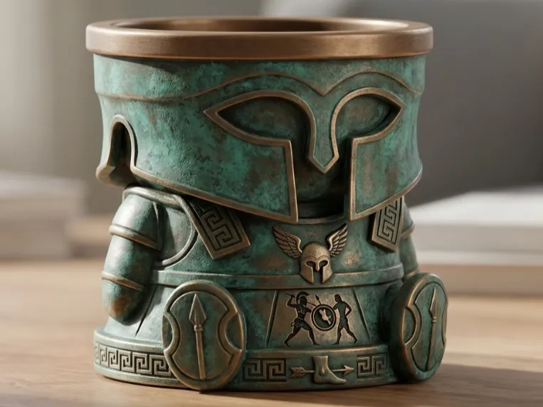 🏛️ Maceta Guerrero Griego Aquiles / Odiseo La odisea 3D