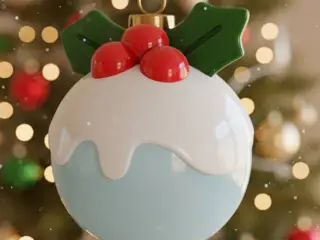 Christmas ornament with cherries