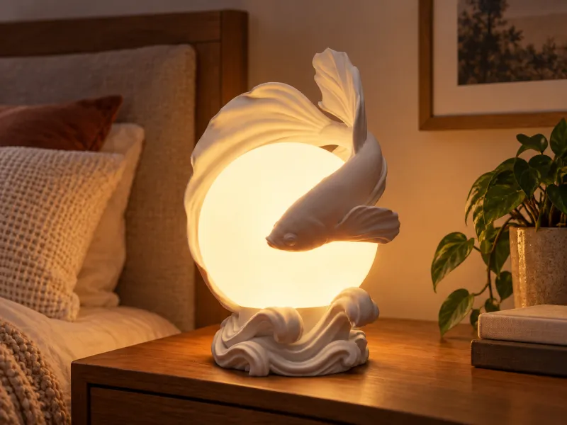 Betta Fish Lamp 3D Print | Aquarium Night Light