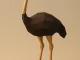 Low poly ostrich-0