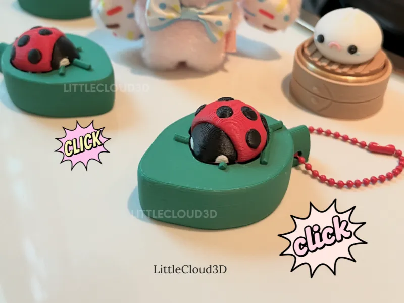 ladybird clicker keychain