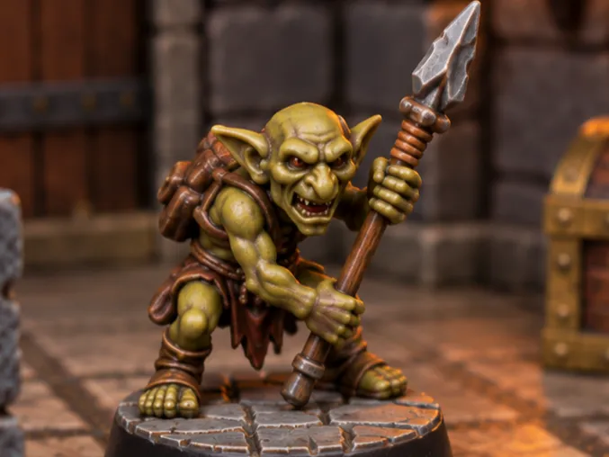 goblin met lans voor Heroquest of D&D