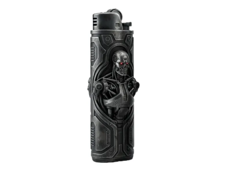 Capa para isqueiro BIC J6 no estilo "Terminator"