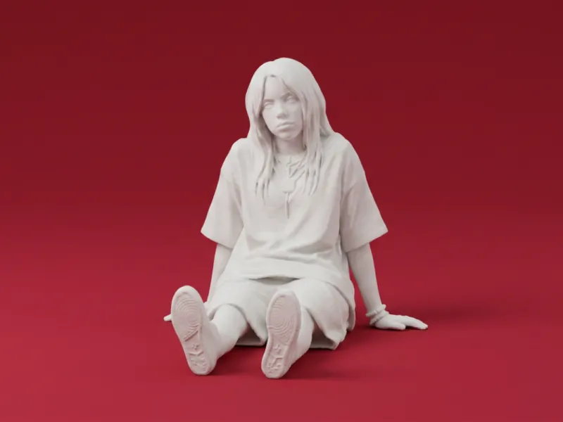 Billie Eilish – Sitting Pose Figurine