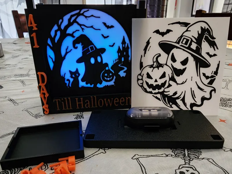 Halloween verlichte schaduwbak