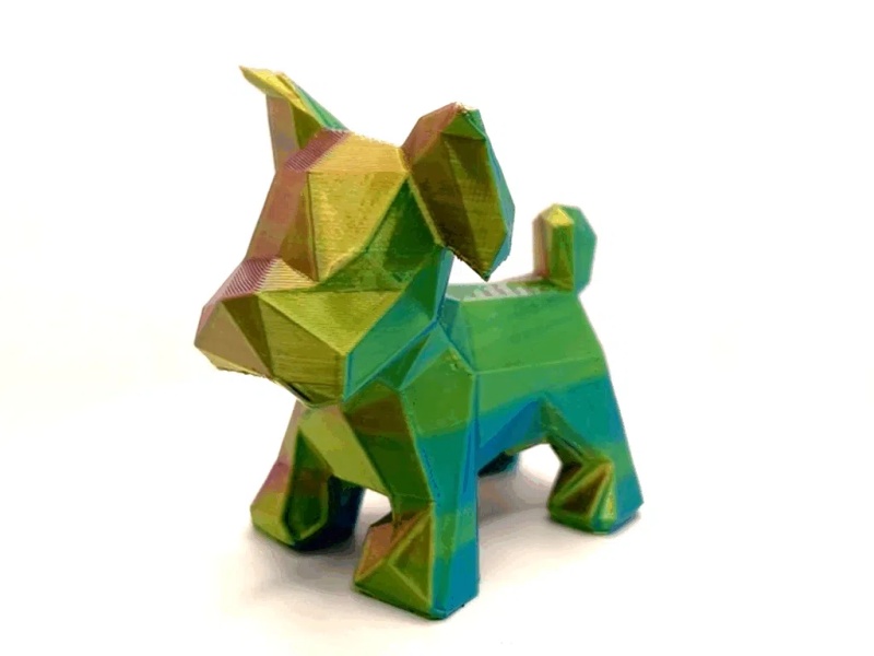 Cute low poly Schnauzer dog