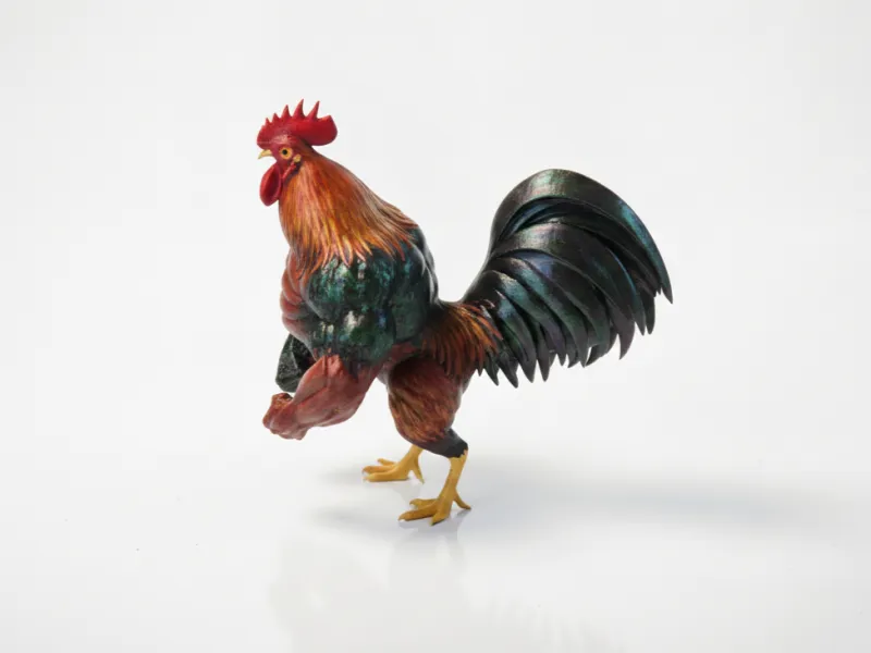 Strong Chicken Rooster Animal Figurine 3D Printable