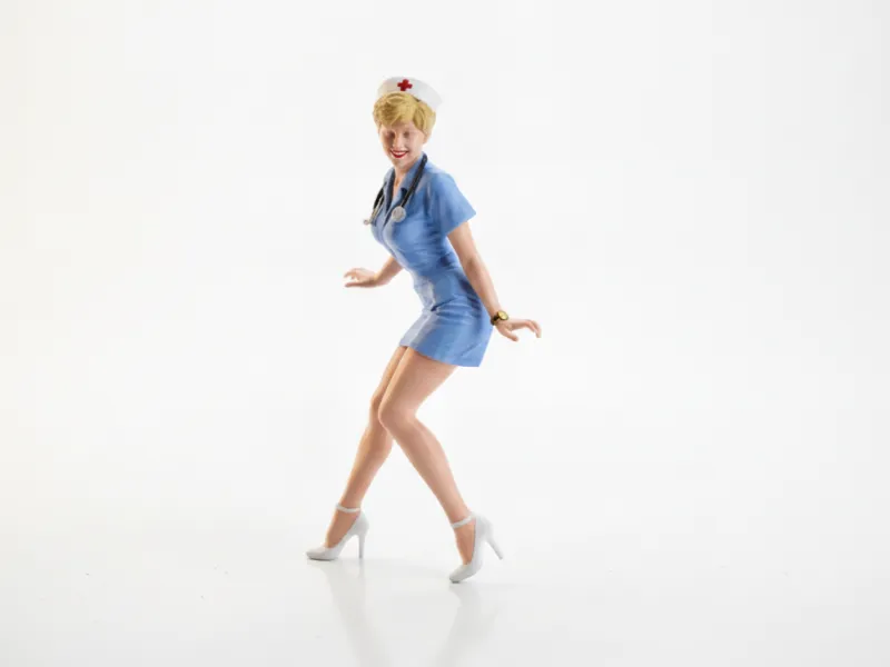 Happy Nurse Figurine Medical Professional 3D Printable