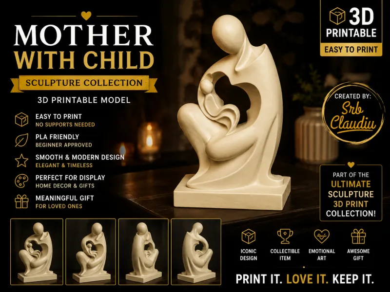 Mother with child modern sculpture