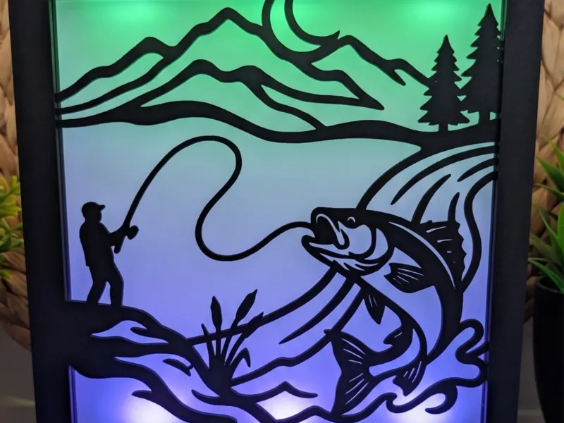Fisherman & Big Catch - Modular Lightbox Insert  Panel