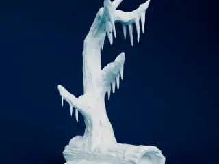 Frozen Tree Headphone Stand | Winter Desk Decor