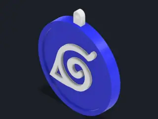 Naruto Konoha Logo Keychain