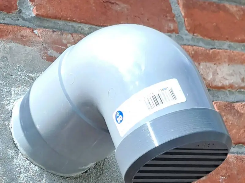 vent mount for 80mm pvc pipe