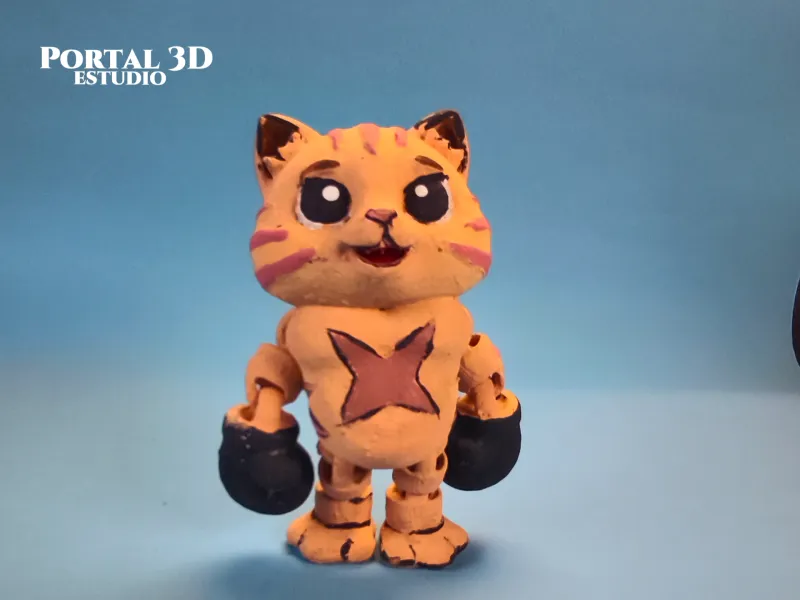 cat boxing articulated