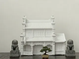 徽派建筑  古风建筑模型