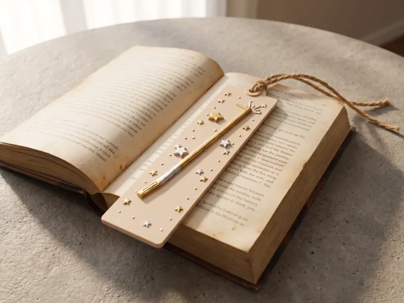 Wizarding Bookmark - Wand & Stars