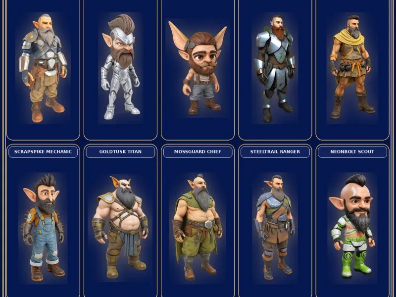 Stylized Elf Hero Pack – 10 Character Variants | Kitbash |