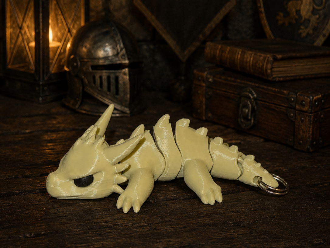 Flexi Dragon Keychain - Lifestyle - PLA - 3D printed product - фото 2