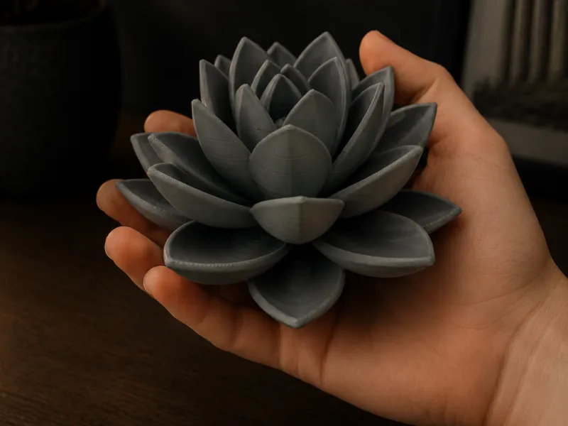 Elegant Lotus Flower Decor Relax Style Sculpture