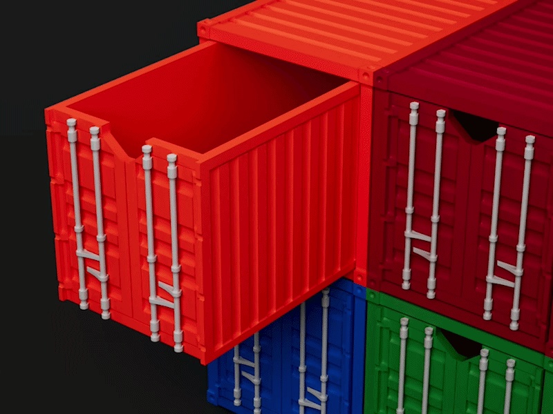 Модульный штабелируемый ящик-контейнер CargoHub