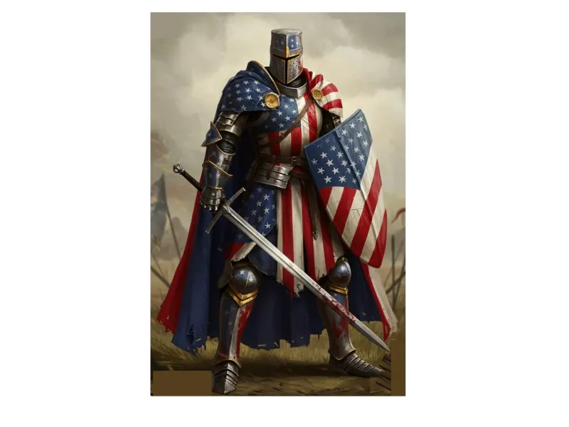 Patriotic US Flag Knight Templar